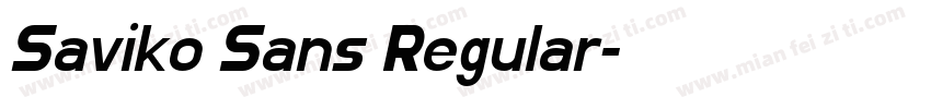 Saviko Sans Regular字体转换